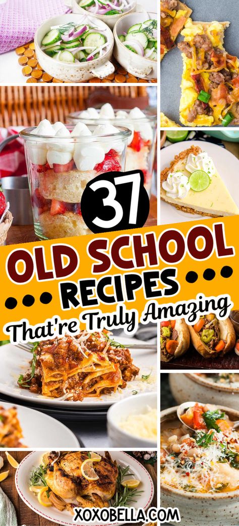 Old school recipe ideas to try Nostalgic Dinner Recipes, 90s Food Recipes, Home Made Recipes Easy, Old School Dinners, Old School Recipes Grandmothers, Old School Meals, Culinary School Recipes, School Dinner Recipes Old Uk, 100 Year Old Recipes