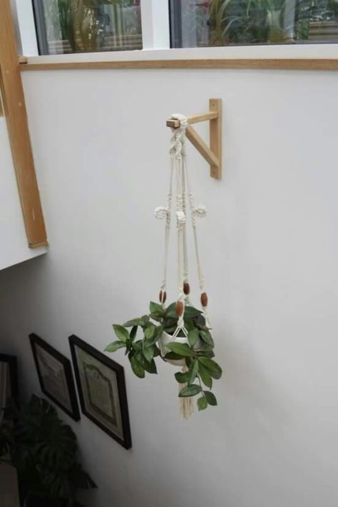 Ikea shelf bracket as plant hanger Wall Hooks For Hanging Plants, Hanging Plant Bracket, Hanging Plant From Wall, Plant Hanger Wall Mount, Ikea Ploga, Diy Wall Plant Shelf, Sandshult Ikea Hack, Ikea Plant Wall, Ikea Sandshult