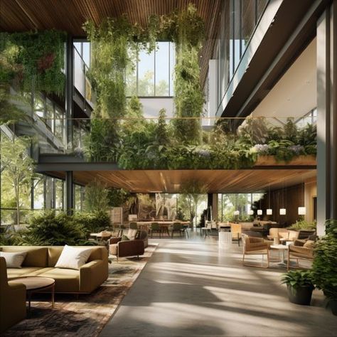 Biophilic Architecture Interiors, Modern Wellness Center, Wellness Centre Architecture, Wellness Center Aesthetic, Wellness Center Architecture, Wellness Center Design Interiors, Biophilic Design Architecture, Calm Architecture, Aesthetic Home Gym