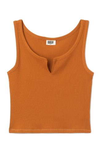 Rib Tank Top, Orange Tank Top, Ribbed Shirt, Orange Shirt, Orange Top, Crop Top Outfits, Cute Crop Tops, Ribbed Tank, Edgy Outfits