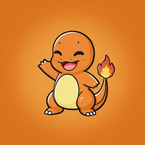 Pokemon Drawings Cute, Pokemon Charizard Art, Charmander Drawing, Orange Characters, Charizard Art, Charmander Art, Chibi Pokemon, Pokemon Themed Party, Character Tattoos