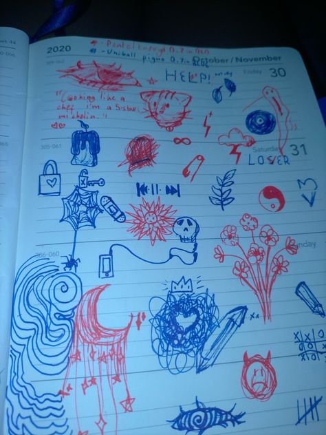 Notebook Scribbles Aesthetic, Scribbles Aesthetic, Notebook Scribbles, Sketches Pen, Doodles Sketches, Pen Sketches, Notes Aesthetic, Pen Sketch, Doodle Sketch