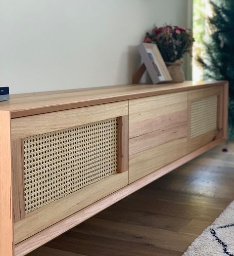 _Killerkreations_ on Instagram: “When your clients photo taking skills runs rings around yours...🙌🏻 One of our wall hung wicker tv units looking stunning in its new home 👌🏻” Tv Unit, Storage Bench, New Homes, The Unit, Wall Hanging, Wall, Furniture, Home Decor