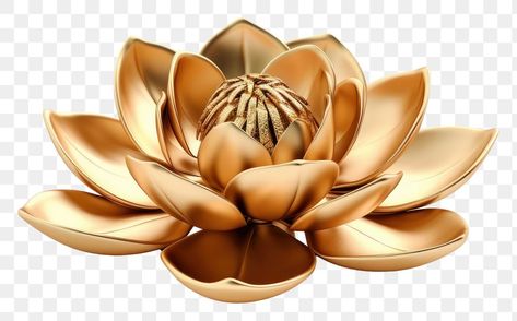 Gold Statue, Golden Lotus, Jewelry Brooch, 3d Render, 3d Illustration, Lotus Flower, Galaxy Wallpaper, Lotus, Gold Jewelry