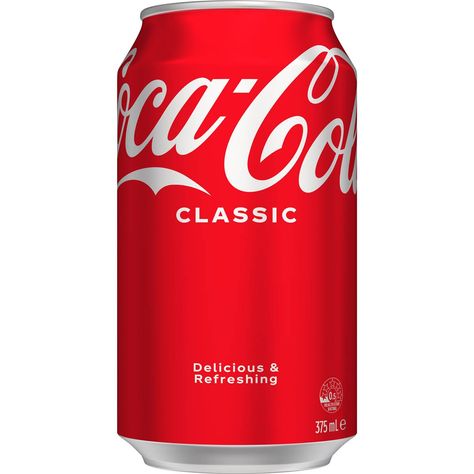 Coca - Cola Classic  Soft Drink Can 375ml | Woolworths Carbonated Soft Drinks, Coca Cola Can, Coke Cola, Online Supermarket, Single Serve, 3d Render, Soft Drinks, A Drink, The Taste