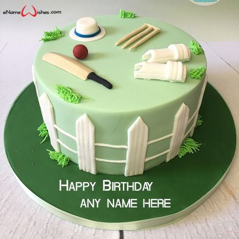 write name on pictures with eNameWishes by stylizing their names and captions by generating text on Boy Birthday Cake Design with Name Editor with ease. Cricket Birthday Cake, Cricket Theme Cake, Name On Cake, Cricket Cake, Write Name On Cake, Birthday Cake Write Name, Cake Designs For Boy, Minion Birthday Cake, Birthday Cake With Name