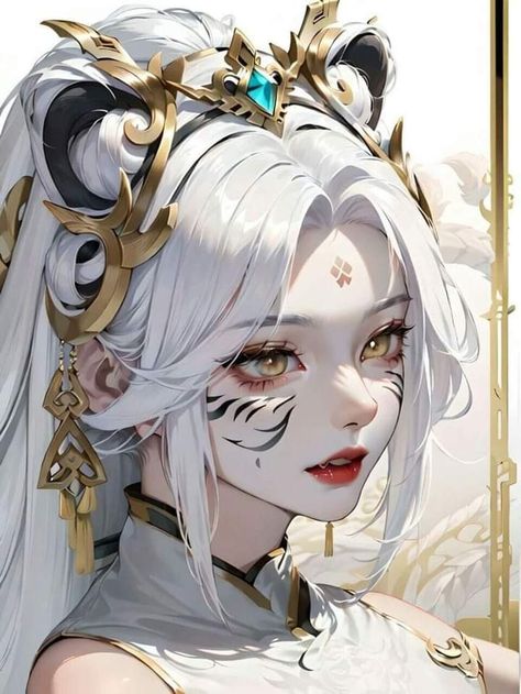 Persona Anime, Japon Illustration, Digital Art Anime, 영감을 주는 캐릭터, Digital Art Girl, Character Portraits, Anime Artwork, Wisteria, White Hair