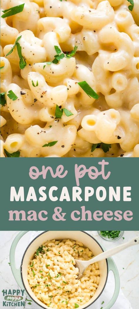 Mascarpone is a superstar ingredient for macaroni and cheese, allowing you to make a lusciously thick and creamy sauce without a roux. This is the easiest one pot stovetop mac and cheese recipe I've ever made, and so tasty and adaptable. Recipes With Mascarpone Cheese Dinners, What To Make With Mascarpone Cheese, Mascarpone Pasta Recipes, Mascarpone Cheese Recipes, Recipes Using Mascarpone Cheese, Recipes With Mascarpone, Recipes With Mascarpone Cheese, Stovetop Mac And Cheese Recipe, One Pot Mac And Cheese