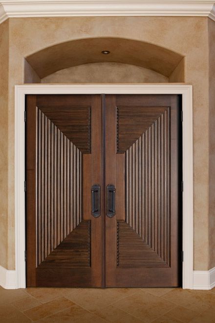 Classic Mahogany Solid Wood Front Entry Door - Double - DBI-580 DD Mahogany Wood Doors, Solid Wood Entry Doors, Wooden Double Doors, Custom Interior Doors, Double Doors Exterior, Solid Wood Interior Door, Doors Wooden, Wooden Main Door, Wood Entry Doors