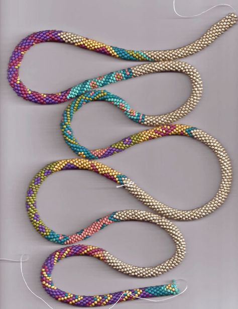 Bead Line Studios: Bead-Crochet. Could be used for tubular brick stitch as well. Lots of inspirational patterns. Beads Crochet, Bead Crochet Patterns, Rope Jewelry, Beaded Crochet, Bead Crochet Rope, Crochet Rope, Beach Bracelets, Russian Language, Beaded Rope