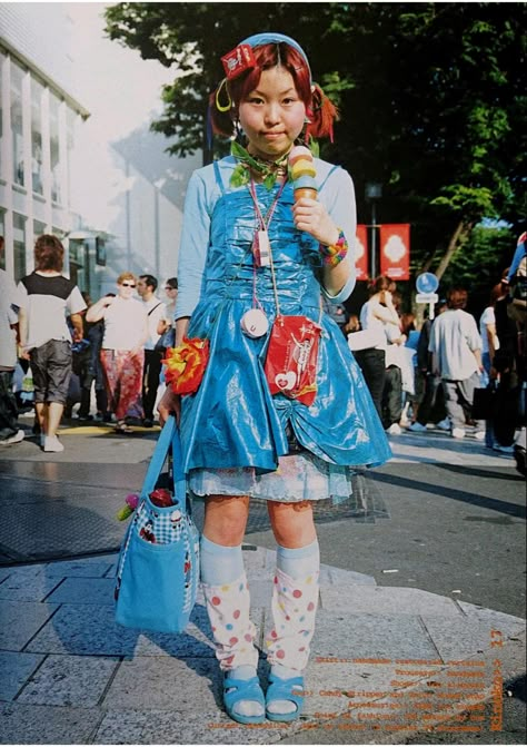 Street Fashion Magazine, Shoichi Aoki, Fruit Clothes, Kawaii Street Fashion, 90s Harajuku, Fruits Magazine, Harajuku Fashion Street, 일본 패션, Funky Outfits