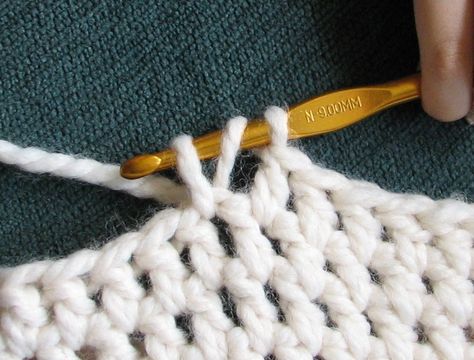 Double Crochet variation | Ambassador Crochet Double Crochet Two Together Stitch, How To Do Double Crochet Stitch, Crossed Double Crochet Stitch, Front Post Double Crochet Stitch, Dc Stitch Double Crochet, Granny Squares, Easy Crochet Baby Blanket, Crochet Knit Stitches, Crochet Patterns Free Blanket