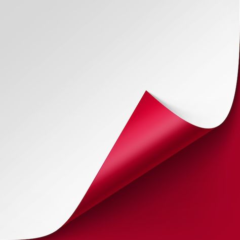 Curled corner of white paper on red back... | Premium Vector #Freepik #vector #page-fold #paper-curl #curled-corner #page-flip Flip Paper Art, Freepik Premium Vector, Netflix Template, Page Background Design, Presentation Graphics, Paper Vector, Book Cartoon, Photo Shape, Red Background Images