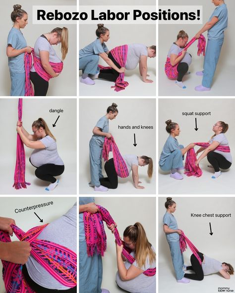 Liesel Teen BSN, RN | Pregnancy + Birth | There's a TON of ways you can use a rebozo during labor! 👏 A rebozo is a traditional Mexican wrap that can be used in labor to alleviate… | Instagram Folded Bed, Mexican Wrap, Labor Doula, Labor Positions, Doula Care, Birth Partner, Doula Business, Birth Preparation, Pregnancy Help