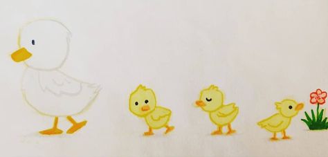 Mama duck and her ducklings🐣 Momma Duck And Ducklings Tattoo, Mama Duck And Ducklings Tattoo, Mama Duck And Ducklings, Duck Tattoos, Duck And Ducklings, Duck Drawing, Cute Ducklings, Happy Birthday Wallpaper, Birthday Wallpaper