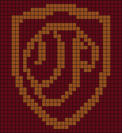 Griffindor Alpha Pattern, Crochet Grid Patterns Harry Potter, Harry Potter Grid Pattern, Harry Potter Alpha Pattern, Pixel Art Harry Potter, Pixel Art Logo, Cross Stitch Harry Potter, Disney Silhouette Art, Harry Potter Crochet