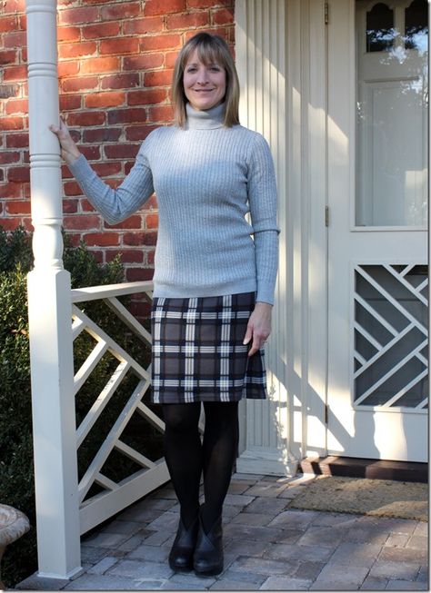 Stitch-Fix-January-2016-41Hawthorn-Jordanne-A-line-plaid-skirt Outfit Plan, Stitch Fix Outfits, Stitch Fix Stylist, Fall Favorites, Plaid Skirt, Loose Tops, Cute Skirts, Plaid Skirts, Sweet Pea