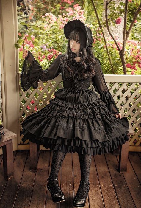 Dollette Dress, Dresses Cosplay, Estilo Harajuku, Lolita Outfits, Gothic Dress, Gothic Outfits, Goth Outfits, Harajuku Fashion, Lolita Dress