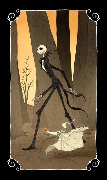 Nightmare Before Christmas Tarot, Christmas Tarot, Abigail Larson, Helloween Wallpaper, Nightmare Before Christmas Drawings, Nightmare Before Christmas Wallpaper, Faery Art, Image Halloween, Tim Burton Art