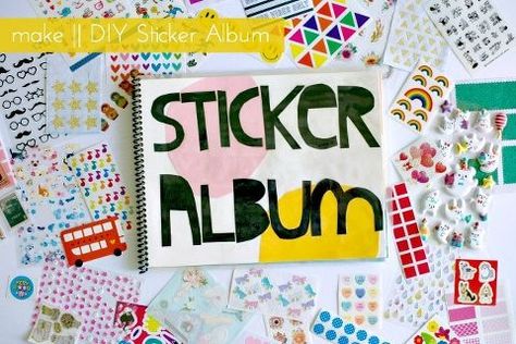 Diy Sticker Book How To Make, Book Diy Ideas, Sticker Album Diy, Book Aesthetic Sticker, Diy Sticker Book, Sticker Collection Book, Diy Notebooks, Pto Ideas, Letter Ideas