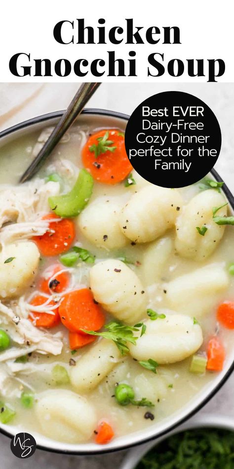 Chicken Gnocchi Soup Crockpot, High Protein Soups, Creamy Chicken Gnocchi, Chicken Broth Soup, Chicken Gnocchi Soup Recipe, Gnocchi Recipes Soup, Wooden Skillet, Chicken Gnocchi Soup Olive Garden, Protein Soups