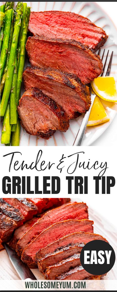 Tri Tip Recipe Tri Tip Steak Recipes Grilled, Grilled Tri Tip, Bison Tri Tip Recipe, Tri Tip Recipes Grilled, Tri Tip Steak, Tri Tip Roast, Tritip Recipes Grilled, Tritip Marinade, Tri Tip Recipes