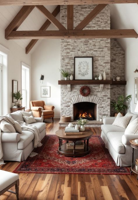 Barndominium Interior Ideas Barndominium Fireplace Ideas, Barndominium Fireplace, Barndominium Decor, Barndominium Interior Ideas, Barn Bedrooms, Barndominium Interior, Charm Ideas, Stone Fireplaces, Plush Furniture