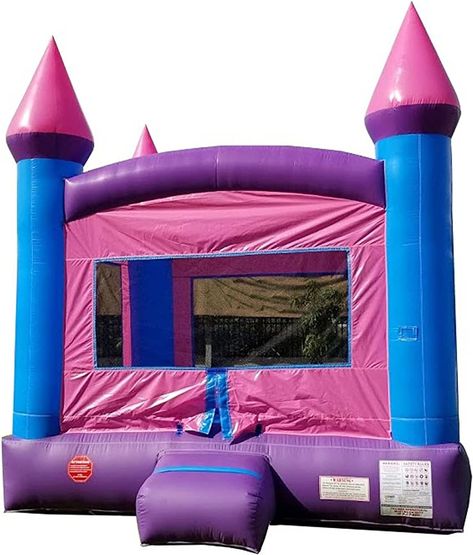 Amazon.com: Crossover Pink Castle Inflatable Bounce House (Without Blower) - 13 x 12 x 14.5 Foot - Big Inflatable Bouncer House Castle Unit for Kids - Jumphouse for Toddlers - Outdoor Party Bounce House : Toys & Games Princess Bounce House, Castle Bounce House, Jump House, Toddler Outdoor, Bouncy House, Pink Castle, Inflatable Bounce House, Inflatable Bouncers, Inflatable Slide