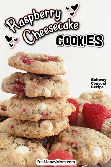 These Copycat Subway Raspberry Cheesecake Cookies taste just like the popular restaurant version. But even if you’ve never tried Subway cookies, these chewy and flavorful raspberry cookies may just become a new favorite. Subway Raspberry Cheesecake Cookies, Subway Cookies, Raspberry Cheesecake Cookies, Best Brunch Recipes, Bite Size Cookies, Raspberry Cookies, Sweet Dips, Cheesecake Cookies, Raspberry Cheesecake