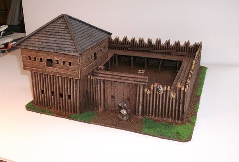 Palisade Fortress Wooden Castle, Toy Castle, Miniature Terrain, Snug Room, Indian Wars, Luxury Modern Homes, Tabletop Rpg Maps, Landscape Model, Ark Survival Evolved