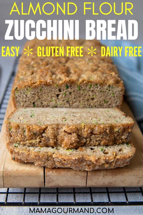 Almond Flour Zucchini Bread, Flourless Bread, Gluten Free Zucchini Bread, Easy Zucchini Bread, Almond Flour Bread, Muffins Easy, Zucchini Bread Recipe, Bread Easy, Easy Zucchini