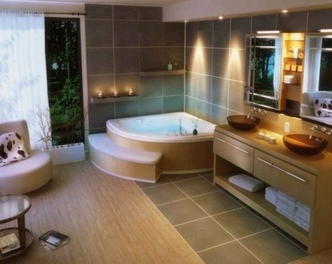 Modern-bathroom Elegant Bathroom Design, Bad Inspiration, Design A Space, Bathroom Design Decor, Bathroom Spa, Small Bathroom Design, Dream Bathrooms, Elegant Bathroom, Bathroom Colors