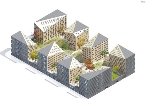 Urban Block, Residential Architecture Facades, Residential Architecture Apartment, Architecture Courtyard, Urban Design Architecture, Urban Design Concept, Urban Housing, Architecture Modern, Architectural Model