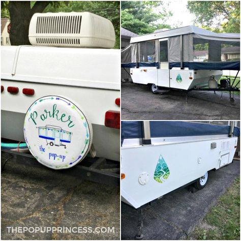 Pop Up Camper Exterior, Camper Exterior, Pop Up Campers, Pop Up Princess, Popup Camper Remodel, Pop Up Trailer, Camper Storage, Tent Campers, Family Tent Camping