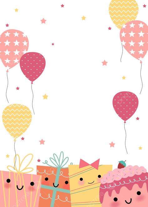 Smiley Balloon, Birthday Background Wallpaper, Balloon Wallpaper, Images Cartoon, Pink Happy Birthday, Balloon Background, Birthday Background Images, Birthday Cartoon, Balloon Ribbon