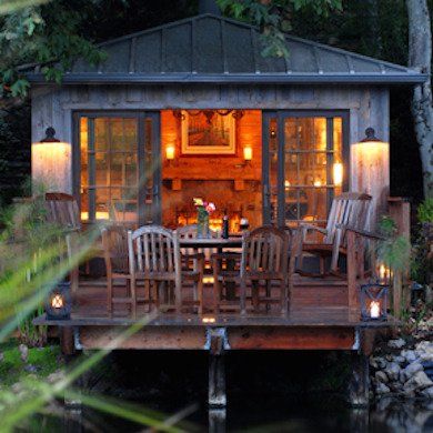 A Small House, Lake Living, Cottage Cabin, Small Cabin, Cabins And Cottages, Cabin Life, Landscape Ideas, Cabins In The Woods, Little Houses