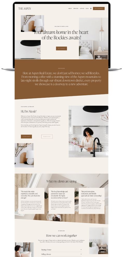 Website Design Inspiration Real Estate, Website Design Real Estate, Realtor Website Design, Real Estate Agent Website Design, Realtor Website, Real Estate Agent Website, Funnel Design, Feminine Website, Real Estate Website Design