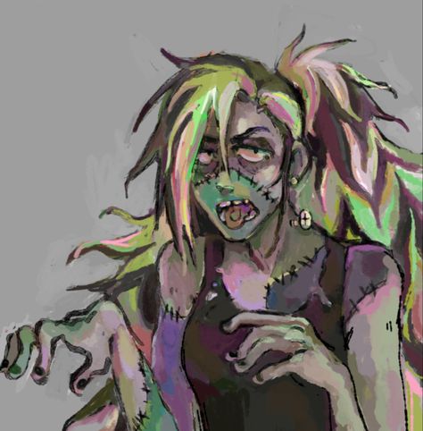 Cute Zombie Character Design, Zombie Aesthetic Pfp, Zombie Pose Reference Drawing, Zombie Poses Drawing, Zombie Character Art, Zombie Art Drawing, Zombie Pose Reference, Frankenstein Oc, Zombie Oc Art