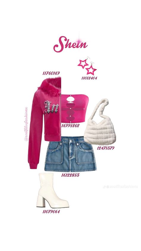 hot pink, shein, y2k, fits, fit check, cute outfits. Zaful Outfits, Y2k Shorts Outfit, 70’s Outfit, Shein Fits, 2000s Outfit, Outfits 2000s, 2000s Outfits, Black Jeans Outfit, Pink Y2k