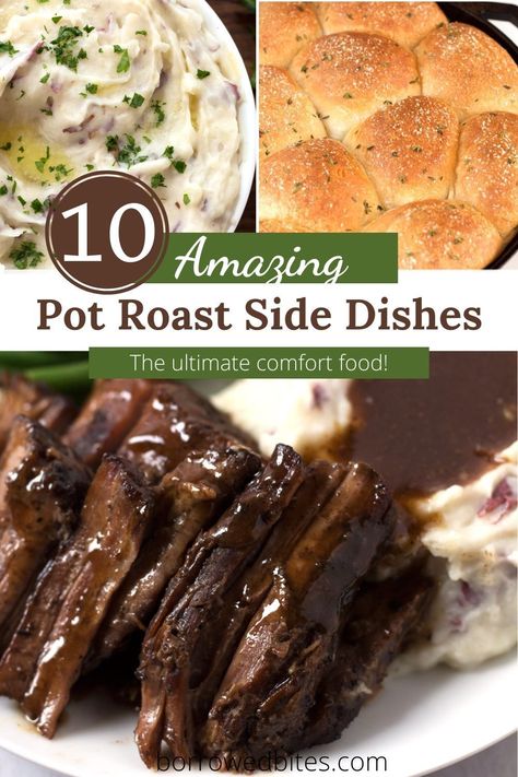 Wondering what to serve with pot roast? These amazing pot roast sides are cozy, hearty, and easy recipes that will perfectly compliment your tender meat and gravy. Mix and match these roast beef sides for the perfect menu every time! Roast Beef Sides, Sides For Pot Roast, Side Dishes For Roast Beef, Pot Roast Sides, Sides For Roast Beef, Roast Beef Side Dishes, Roast Sides, Roast And Gravy, The Best Pot Roast