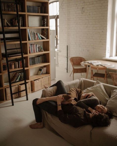 Couple House Aesthetic, Living Together Aesthetic Couple, Couple Reading Together Aesthetic, Cozy Couple Aesthetic, Couple Living Together Aesthetic, Couple Reading Together, Domestic Couple, Aesthetic Design Ideas, Cozy Couple