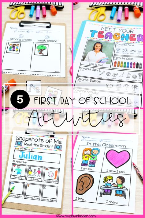 first day of school activities for teachers pin First Day Of School Sensory Activities, School Ideas For Teachers, First Day Of School Ideas, Activities For Teachers, School Places, Ideas For Teachers, Phonics Books, First Day Of School Activities, Student Drawing