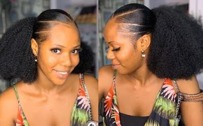 50 IMAGES: The Best and Most Recent Gel Hairstyles For Black Ladies Puff Gel Hairstyles For Black Women, Packing Gel Styles, Latest Packing Gel Hairstyle, Black Hair Gel, Packing Gel, Gel Hairstyles, Hairstyles For Black Ladies, Natural Hair Ponytail, Natural Hair Wedding