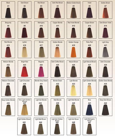 Berina Hair Color, Hair Colour Chart, Brown Things, Hair Chart, Rough Hair, Lighter Hair, Hair Color Chart, Hair Color Cream, Vintage Hair Combs