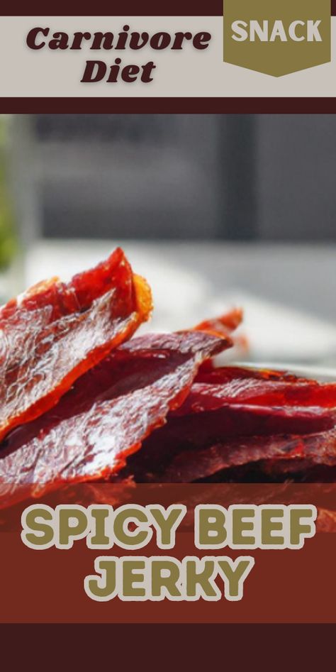 Try this delicious Spicy Beef Jerky recipe. For more recipes follow my page. #carnivorediet #carnivore #healthyrecipes #upgradedhealth #recipes Carnivore Diet Beef Jerky, Carnivore Beef Jerky Recipe, Beef Jerky Marinade Recipe, Spicy Jerky Recipe, Spicy Pickled Vegetables Recipe, Sweet And Spicy Beef Jerky Recipe, Spicy Beef Jerky Recipe, Jerky Marinade Recipes, Beef Jerky Recipe Dehydrator