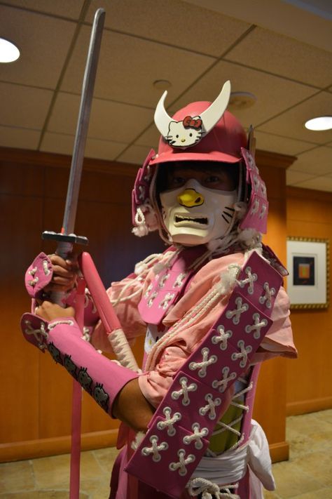 Samurai Hello Kitty Suit! Hello Kitty Suit, Warrior Cosplay, Guerriero Samurai, Samurai Warrior, Anything Is Possible, Cool Costumes, A Cat, Denver, Youtube Channel