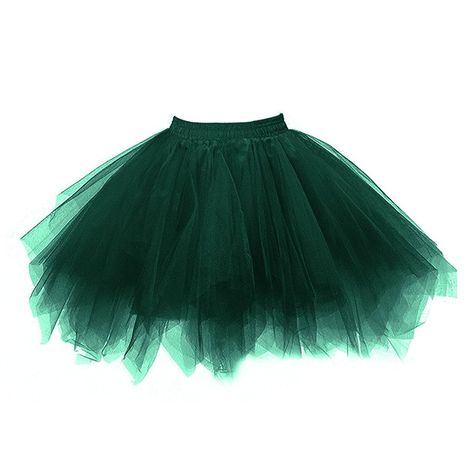 Women's Short Vintage Ballet Bubble Puffy Tutu Petticoat Skirt - Dark Green - C0185GWKZC6,Women's Clothing, Skirts  #women #fashion #clothing #outfits #sexy #gifts #Skirts Puffy Tulle Skirt, Winifred Sanderson, Petticoat Skirt, Tule Rok, Gonna In Tulle, Skirt Tutu, Dance Tutus, Vintage Ballet, Short Pollera