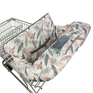 Shopping Cart Cover for Baby, 2 in 1 High Chair Cover for Restaurant seat & Grocery Cart Cover for Babies, Thick Padded with Clear Phone Pouch, Machine Washable, Leaves #affiliatelink Stokke Tripp Trapp Newborn, Cart Cover For Baby, Grocery Cart Cover, Baby Shopping Cart Cover, Yoyo Stroller, Stroller Rain Cover, High Chair Cover, Baby Trolley, Baby Shopping Cart