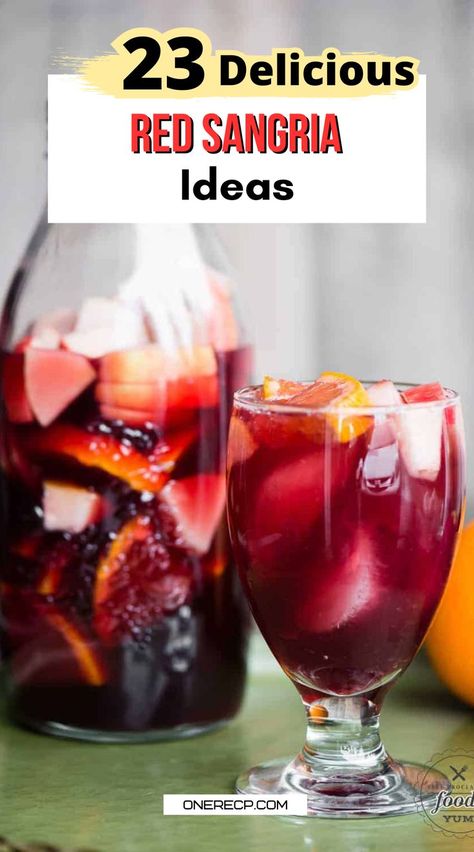 Indulge in 23 delicious red sangria ideas that are perfect for any gathering. Visit our site for refreshing recipes that will elevate your drink menu and delight your guests! Virgin Sangria Recipes, Virgin Sangria, Refreshing Recipes, Red Sangria Recipes, Red Sangria, Refreshing Food, Sangria Recipes, Party Foods, Drink Menu