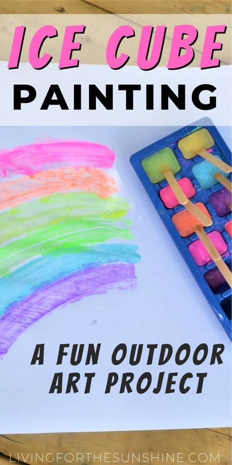 Awesome Frozen Paint Art Activity - The Play Based Mom Frozen Paint, Cube Painting, Ice Cube Painting, Summer Sensory, Colour Monster, Frozen Painting, Toddler Projects, Church Outreach, Library Crafts